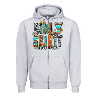 Heather Grey holy spirit activate Zipper Hoodie - Zillion Design Studio