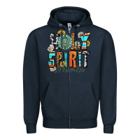 Navy holy spirit activate Zipper Hoodie - Zillion Design Studio