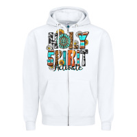 White holy spirit activate Zipper Hoodie - Zillion Design Studio