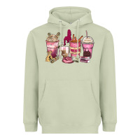 Matcha Girl boss coffee cups Heavyweight Hoodie - Zillion Design Studio