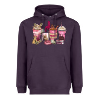 Plum Girl boss coffee cups Heavyweight Hoodie - Zillion Design Studio