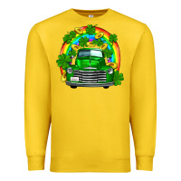 Lemon st patricks shamrock gold rainbow truck Premium Sweatshirt - FaDigitalArtStudio