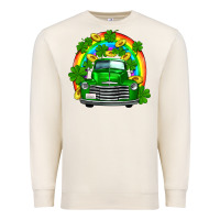 Sandshell st patricks shamrock gold rainbow truck Premium Sweatshirt - FaDigitalArtStudio