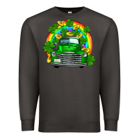 Smoke st patricks shamrock gold rainbow truck Premium Sweatshirt - FaDigitalArtStudio