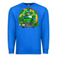 True Royal st patricks shamrock gold rainbow truck Premium Sweatshirt - FaDigitalArtStudio