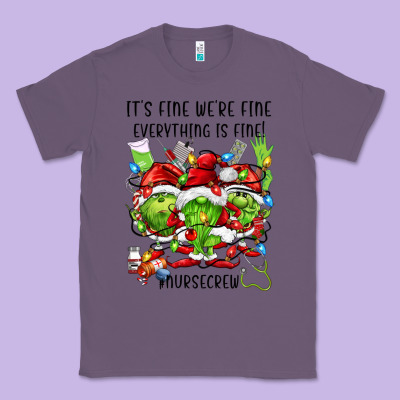 It's Fine We're Fine Everythıng Is Fine! Nursecre Classic Tee Designed By Fadigitalartstudio