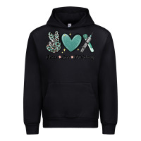 Black peace love phlebotomy Urban Hoodie - MaliasSmallBusiness