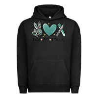 Pigment Black peace love phlebotomy Urban Hoodie - MaliasSmallBusiness