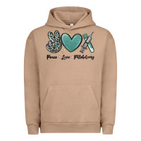 Pigment Burro peace love phlebotomy Urban Hoodie - MaliasSmallBusiness