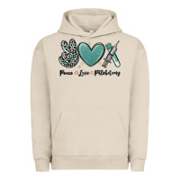 Pigment French Oak peace love phlebotomy Urban Hoodie - MaliasSmallBusiness