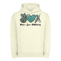 Pigment Pistachio peace love phlebotomy Urban Hoodie - MaliasSmallBusiness