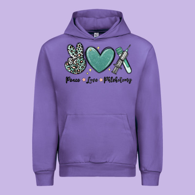 Peace Love Phlebotomy Urban Hoodie Designed By Maliassmallbusiness