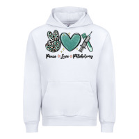 White peace love phlebotomy Urban Hoodie - MaliasSmallBusiness