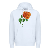 White Burst Of Joy Rose Premium Hoodie - LillyAllenDesigns