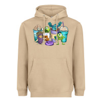Mushroom cartoon characters coffee cups Heavyweight Hoodie - Zillion Design Studio