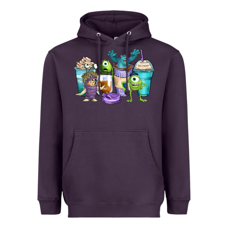 Cartoon Characters Coffee Cups Heavyweight Hoodie by Zillion Design Studio | Teevron