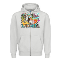 Dove Grey cosmic cowgirl Zipper Hoodie - Zillion Design Studio