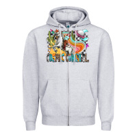 Heather Grey cosmic cowgirl Zipper Hoodie - Zillion Design Studio