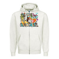 Oatmeal Heather cosmic cowgirl Zipper Hoodie - Zillion Design Studio