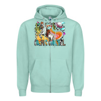 Seafoam cosmic cowgirl Zipper Hoodie - Zillion Design Studio