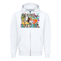 White cosmic cowgirl Zipper Hoodie - Zillion Design Studio
