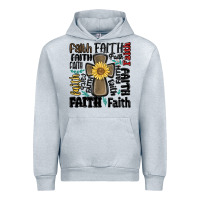 Heather Grey faith cross Urban Hoodie - MaliasSmallBusiness