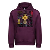 Mauve Wine faith cross Urban Hoodie - MaliasSmallBusiness
