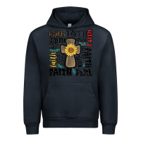 Navy faith cross Urban Hoodie - MaliasSmallBusiness