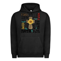 Pigment Black faith cross Urban Hoodie - MaliasSmallBusiness