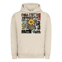 Pigment French Oak faith cross Urban Hoodie - MaliasSmallBusiness