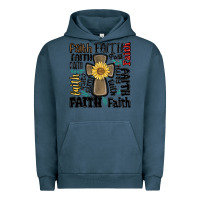 Pigment Midnight Navy faith cross Urban Hoodie - MaliasSmallBusiness