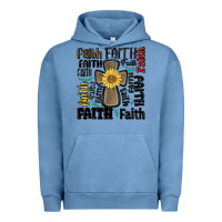 Pigment Pebble Blue faith cross Urban Hoodie - MaliasSmallBusiness