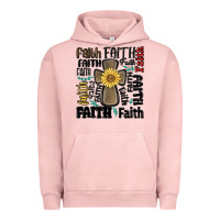 Pigment Salmon faith cross Urban Hoodie - MaliasSmallBusiness