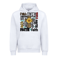 White faith cross Urban Hoodie - MaliasSmallBusiness