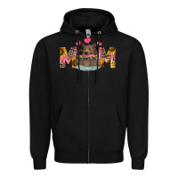 Black Mom Bear With Sunflowers Zipper Hoodie - RanaPortraitStore
