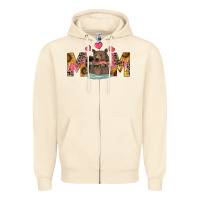 Sandshell Mom Bear With Sunflowers Zipper Hoodie - RanaPortraitStore