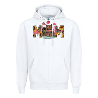 White Mom Bear With Sunflowers Zipper Hoodie - RanaPortraitStore