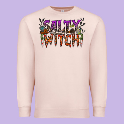 Salty Witch Premium Sweatshirt Designed By Racoondesign