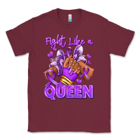 Burgundy fight like a queen lupus awareness afro girl sneak Classic Tee - RanaPortraitStore