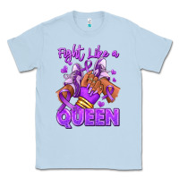 Dusty Blue fight like a queen lupus awareness afro girl sneak Classic Tee - RanaPortraitStore
