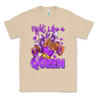 Mushroom fight like a queen lupus awareness afro girl sneak Classic Tee - RanaPortraitStore
