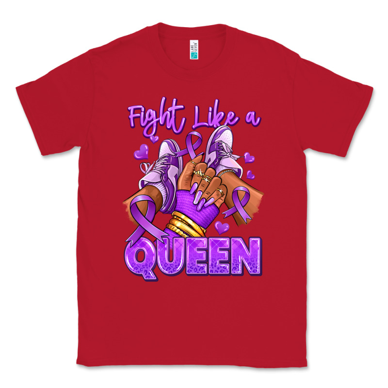 Fight Like A Queen Lupus Awareness Afro Girl Sneak Classic Tee by RanaPortraitStore | Teevron