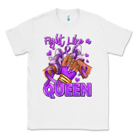 White fight like a queen lupus awareness afro girl sneak Classic Tee - RanaPortraitStore