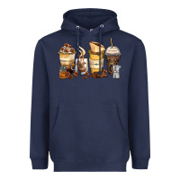 Navy coffee cups Heavyweight Hoodie - Zillion Design Studio