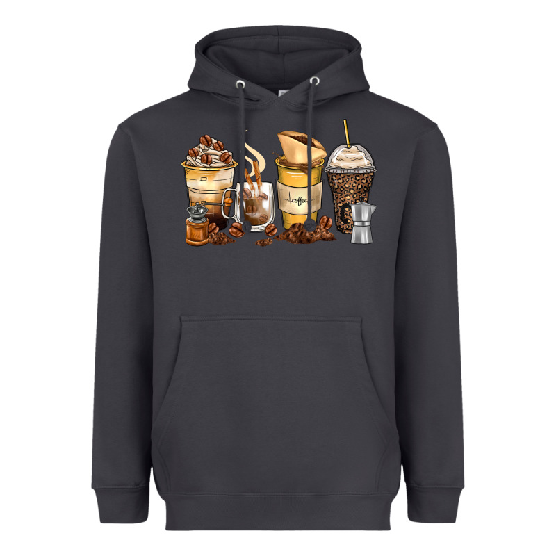 Coffee Cups Heavyweight Hoodie by Zillion Design Studio | Teevron
