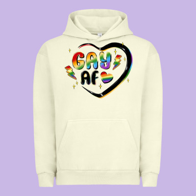 Gay Af Urban Hoodie Designed By Maliassmallbusiness