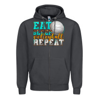 Smoke eat sleep volleyball repeat Zipper Hoodie - texasbilliewilder