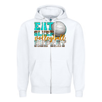 Eat Sleep Volleyball Repeat Zipper Hoodie | Teevron