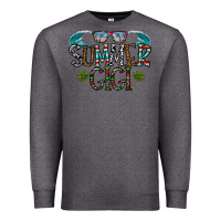 Charcoal Heather summer gigi Premium Sweatshirt - CowhideDigitalArt