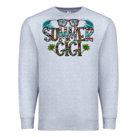 Heather Grey summer gigi Premium Sweatshirt - CowhideDigitalArt